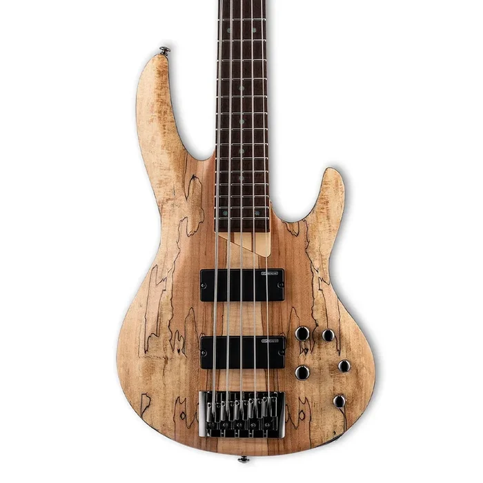 ESP LTD B-205 Spalted Maple 5-String Bass – Natural Satin