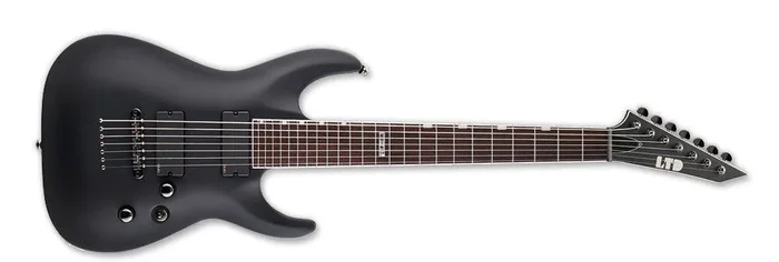 ESP MH-417 Electric Guitar, 7-String – Black Satin