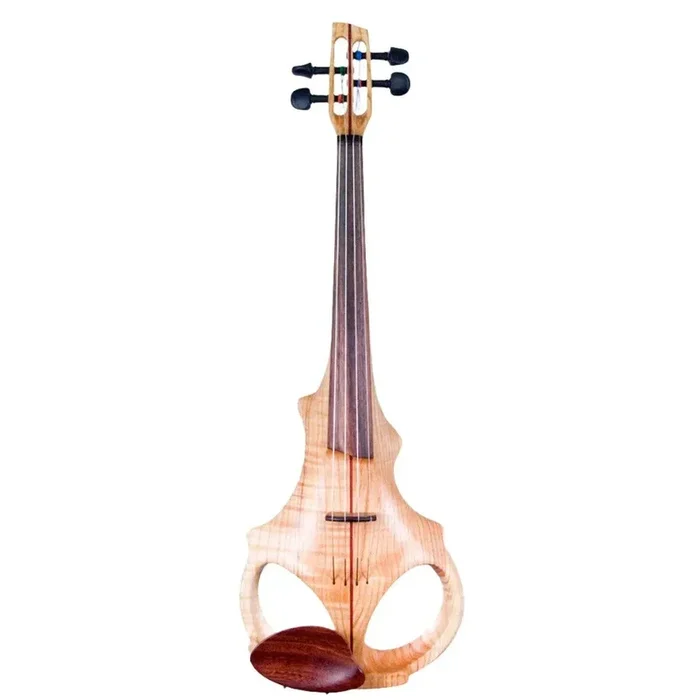 ETJ 4-string Electric Violin, Flamed Ash neck-thru body