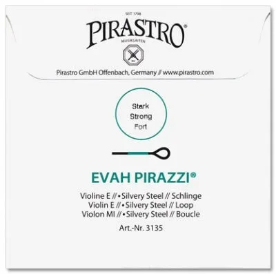 Evah Pirazzi Violin E String – 4/4 – Heavy Gauge – Loop (Silvery Steel)