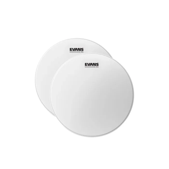 Evans 12″ G12 Coated White Drum Head (2 Pack Bundle)