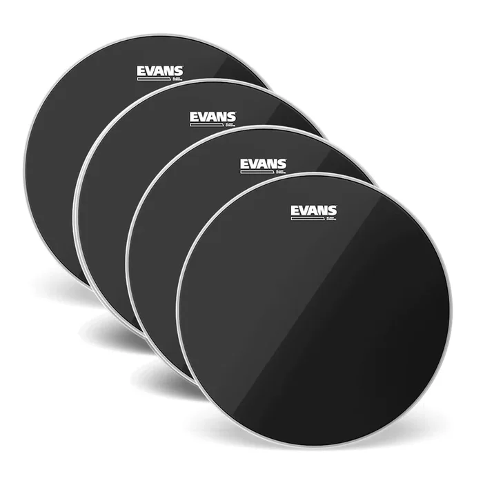 Evans 14″ Black Chrome Tom Batter (4 Pack Bundle)