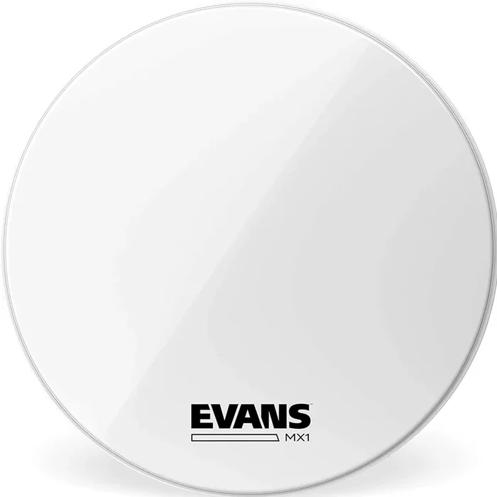 Evans 18″ MX1 White Marching Bass Head