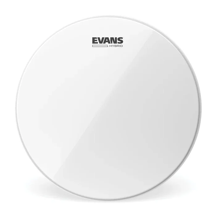 Evans Hybrid White Marching Snare Drum Head, 13 Inch