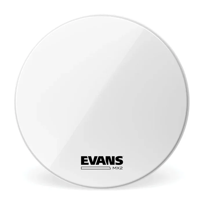 Evans MX2 White Marching Bass Drum Head, 26 Inch