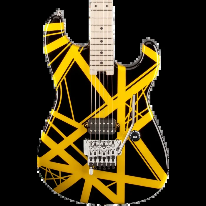 EVH Striped Series Electric Guitar – Black with Yellow Stripes