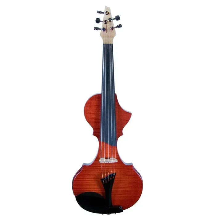EVL Quartet Violín eléctrico de 5 cuerdas, arce ámbar con puente de Barbera