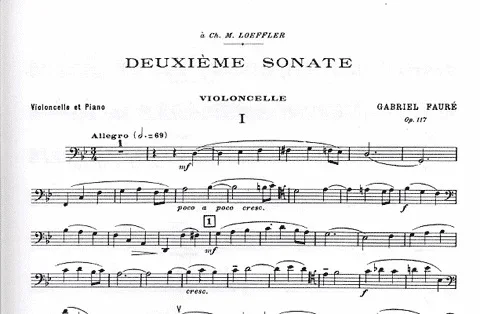 Faure, Gabriel: Sonata No.2 Op.117 (cello & piano)