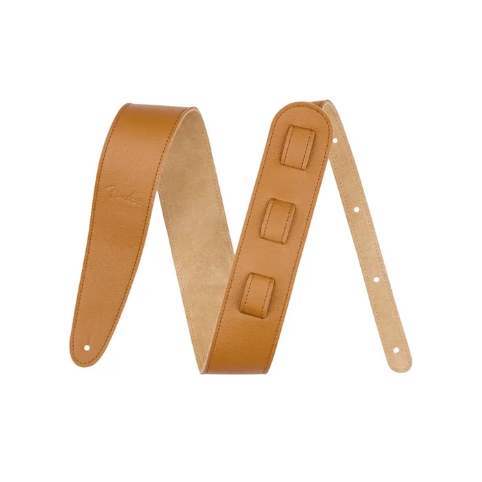 Fender 2.5″ Wide Limited Edition Leather Guitar Strap Laurel Tan