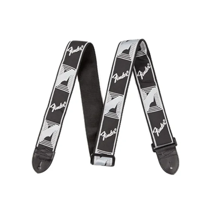 Fender 2″ Monogrammed Strap, Black/Light Grey/Dark Grey