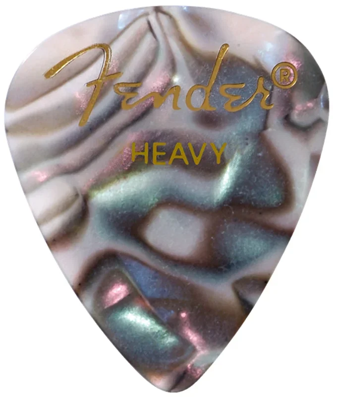 Fender 351 Heavy Abalone Celluloid Guitar Picks – 12 Pack
