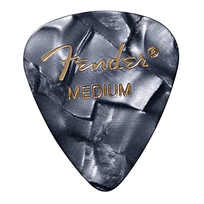 Fender 351 Pick Pack Black MOTO Medium 4 Pack (48) Bundle