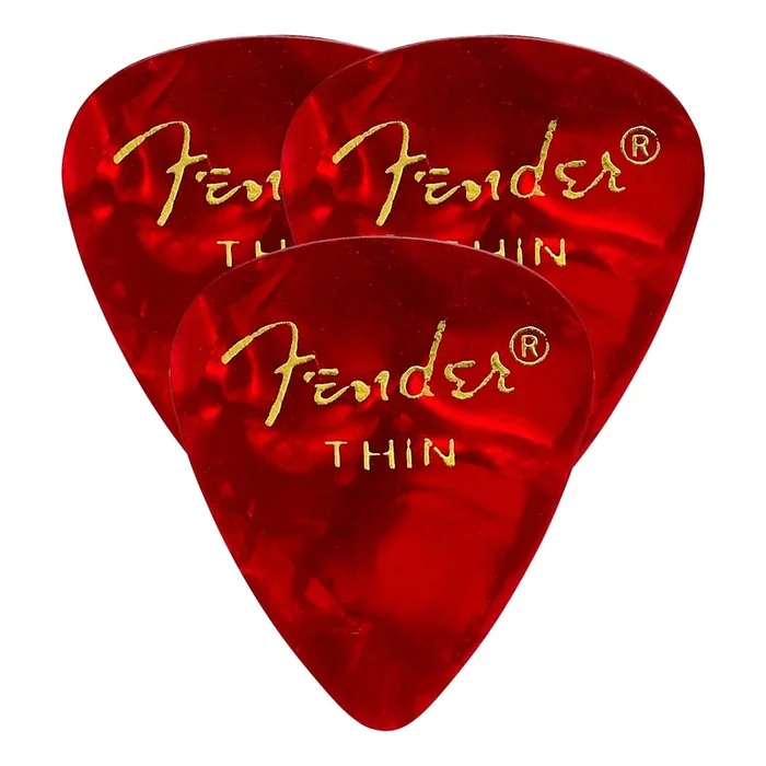 Fender 351 Pick Pack Red MOTO Thin 3 Pack (36) Bundle