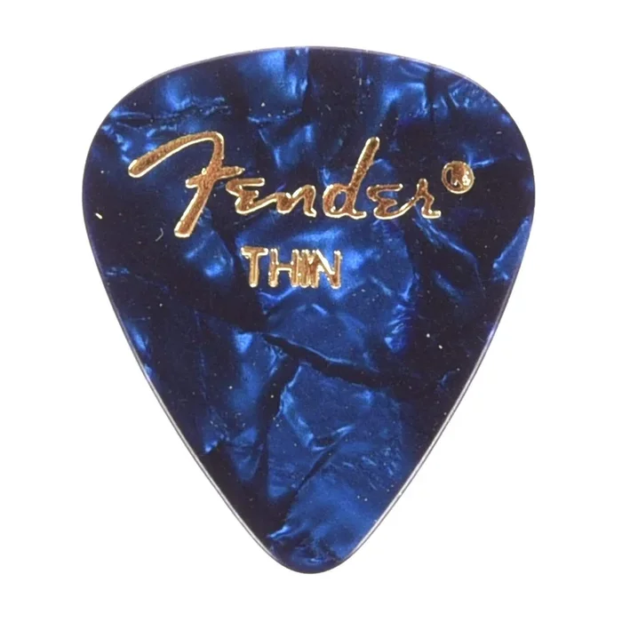 Fender 351 Picks Blue MOTO Thin 3 Pack (36) Bundle