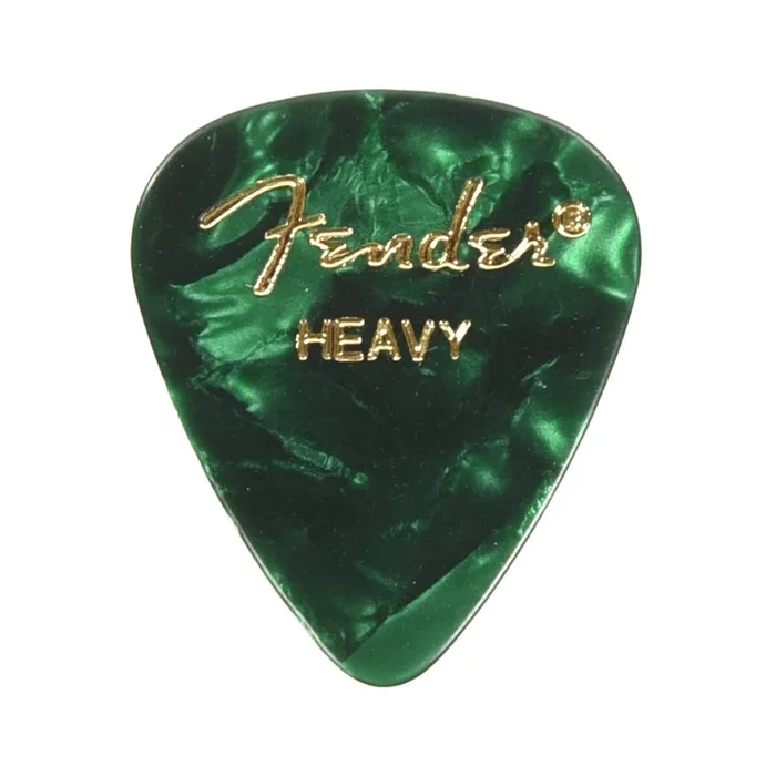 Fender 351 Picks Green MOTO Heavy 2 Pack (24) Bundle