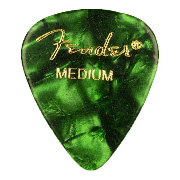 Fender 351 Shape Premium Medium Pick Green Moto- Set of 6