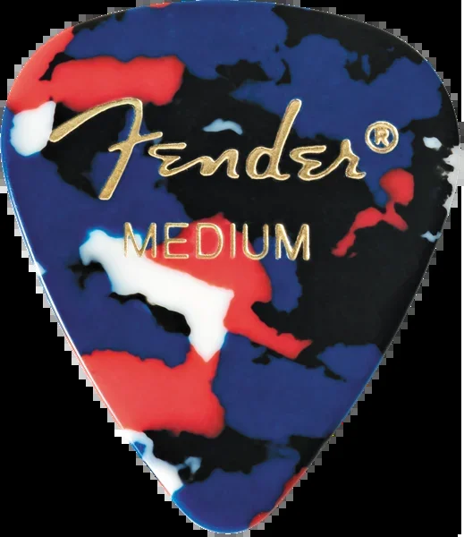 Fender – 351 Shape Classic Celluloid Pics, Confeti, Medium, 144 Count