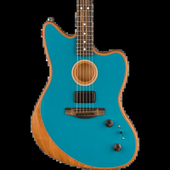Fender Acoustasonic Jazzmaster Acoustic Electric Hybrid Guitar – Ocean Turquoise