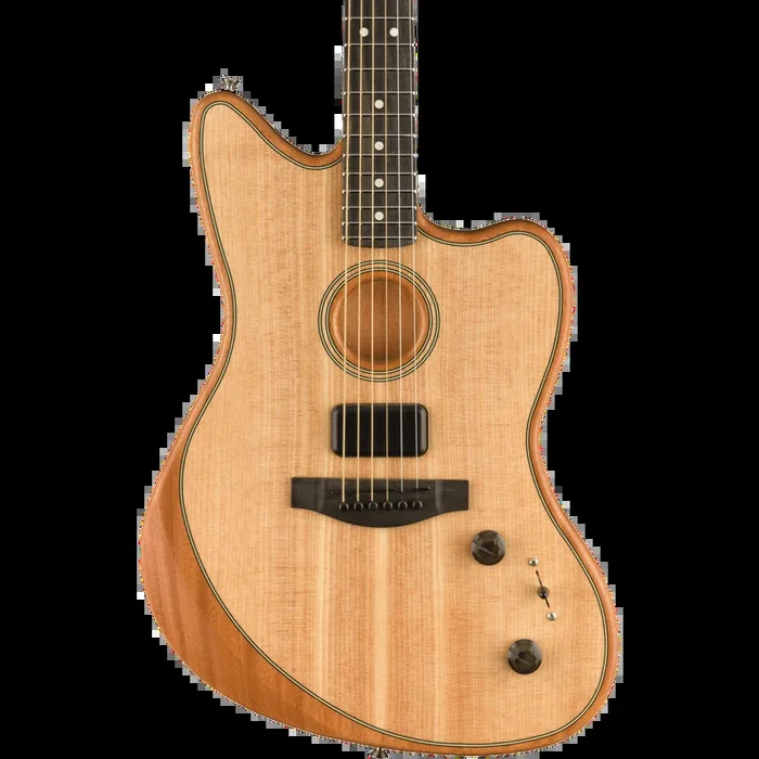 Fender Acoustasonic Jazzmaster Acoustic Electric Hybrid Guitar in Natural