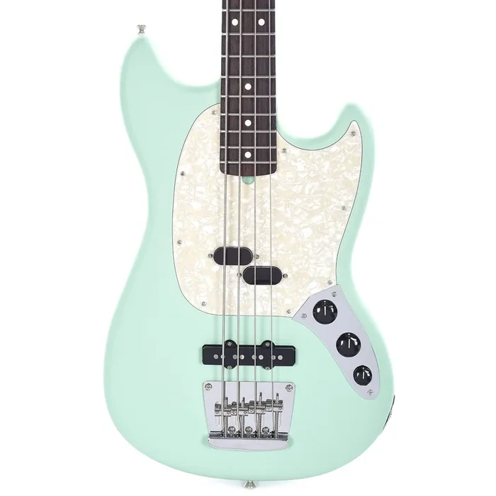 Fender American Performer Mustang Bass Satin Surf Green