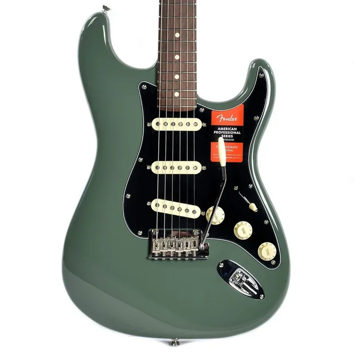 Fender American Pro Stratocaster Antique Olive w/Black Pickguard