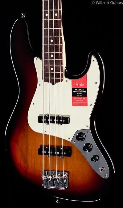 Fender American Professional Jazz Bass 3-Tone Sunburst Rosewood (091) Bass Guitar