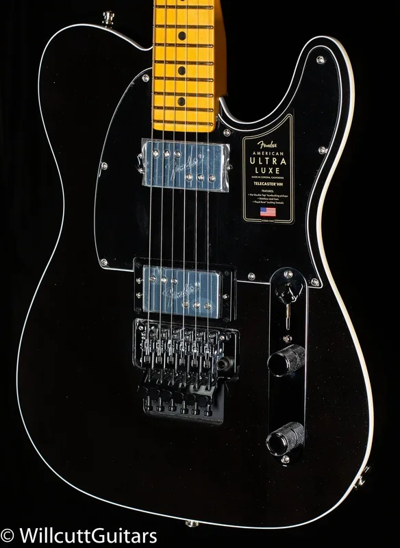 Fender American Ultra Luxe Telecaster Floyd Rose HH Maple Fingerboard Mystic Black (898)