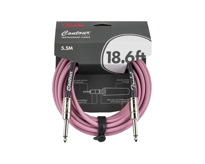 Fender Contour Instrument Cable Burgundy Mist 18.6′