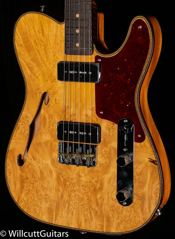 Fender Custom Shop Artisan Dual P90 Maple Burl Tele NOS, Rosewood Fingerboard, Aged Natural (310)