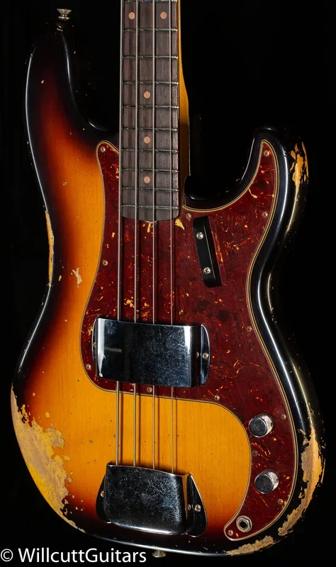 Fender Custom Shop LTD 1963 Precision Bass Heavy Relic Faded Aged 3-Tone Sunburst (813)
