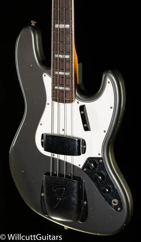 Fender Custom Shop LTD 1966 Jazz Bass Journeyman Relic Aged Charcoal Frost Metallic (726)