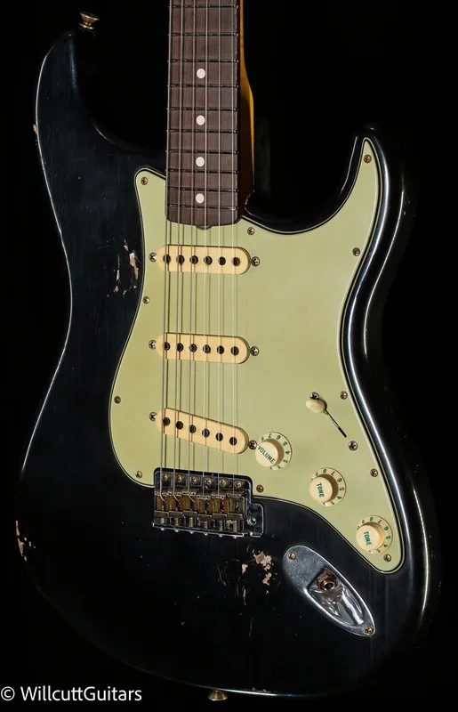 Fender Custom Shop Masterbuilt Andy Hicks True ’62 Strat Journeyman Relic Black Brazilian (238)