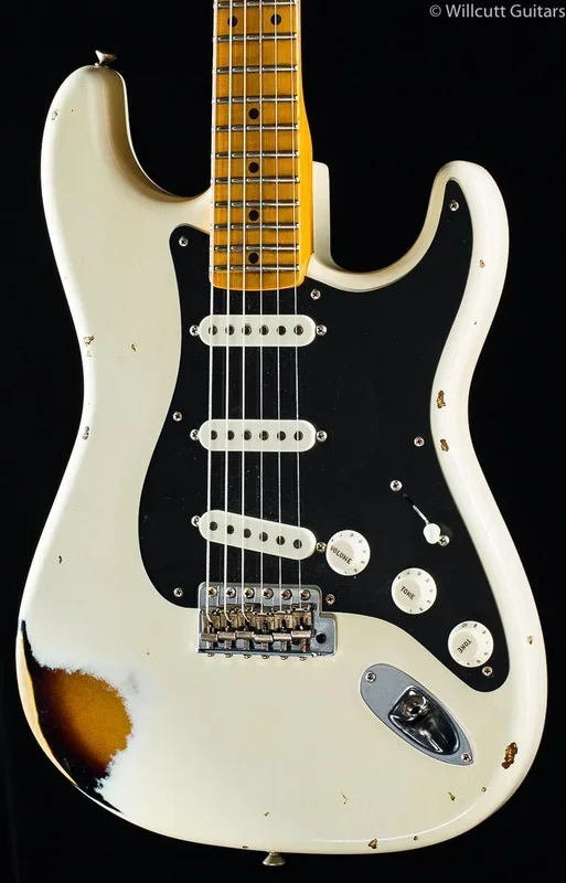 Fender Custom Shop NAMM LTD Poblano Strat Aged White Blonde over 2-Tone Sunburst