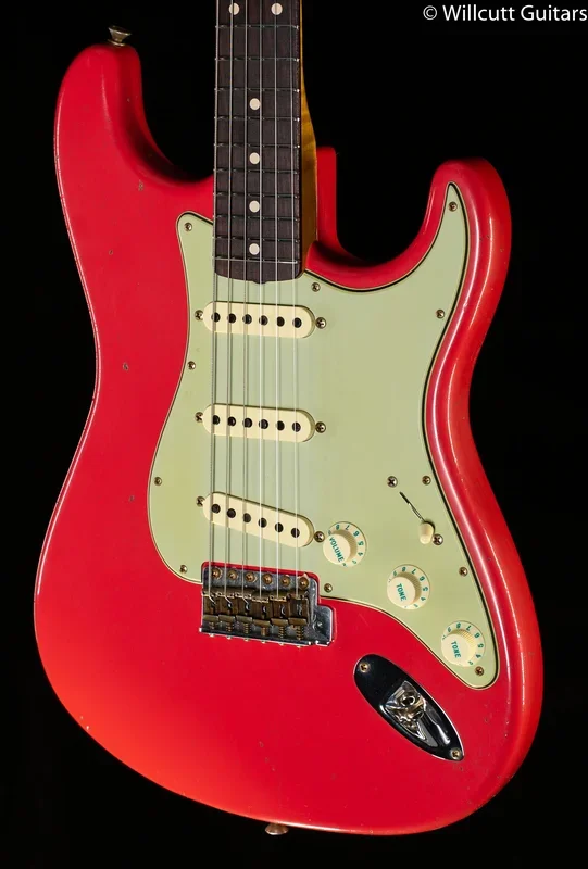 Fender Custom Shop Willcutt True ’62 Stratocaster Journeyman Relic Fiesta Red 60s Oval C (624)