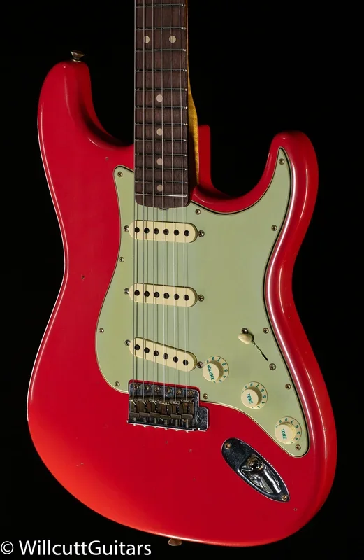 Fender Custom Shop Willcutt True ’62 Stratocaster Journeyman Relic Fiesta Red Josephina Handwound 57 Soft V (233)