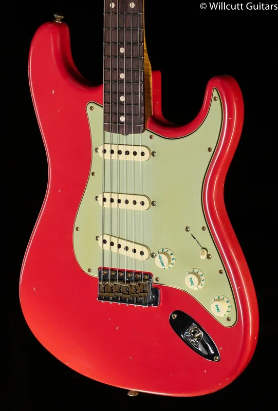 Fender Custom Shop Willcutt True ’62 Stratocaster Journeyman Relic Fiesta Red Large C (413)
