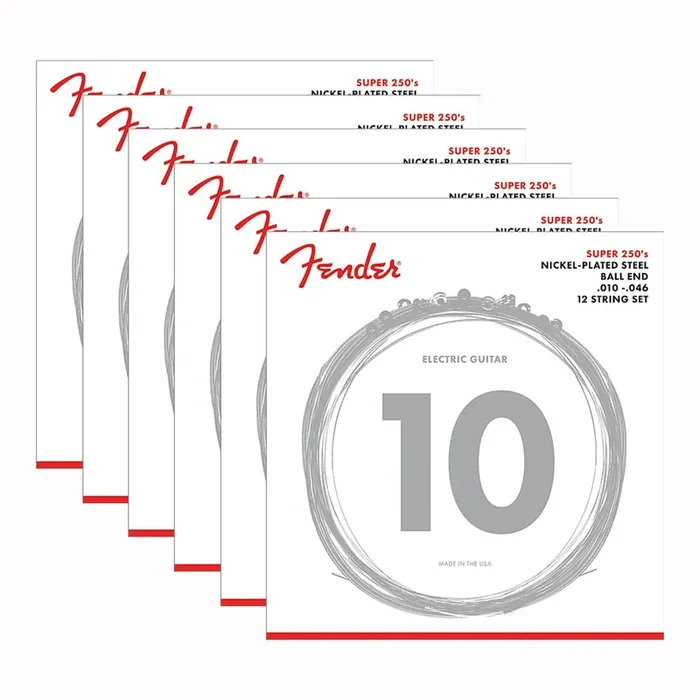 Fender Electric XII Strings 10-46 6 Pack Bundle