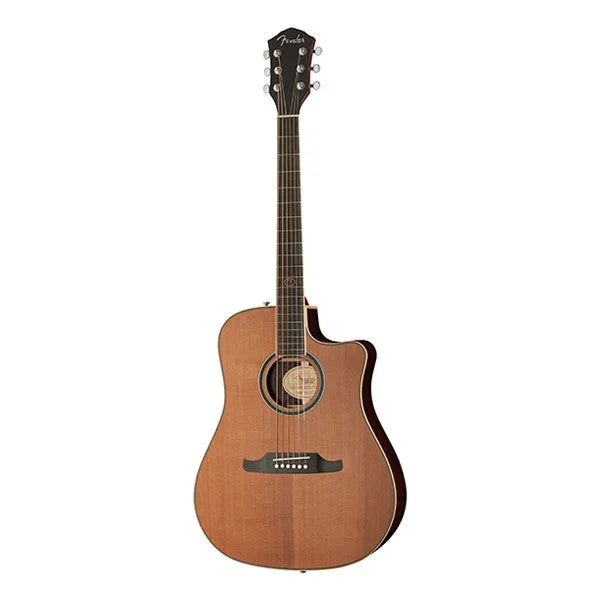 Fender F-1030SCE Dreadnought Cutaway Electro Acoustic Guitar – Natural High Gloss