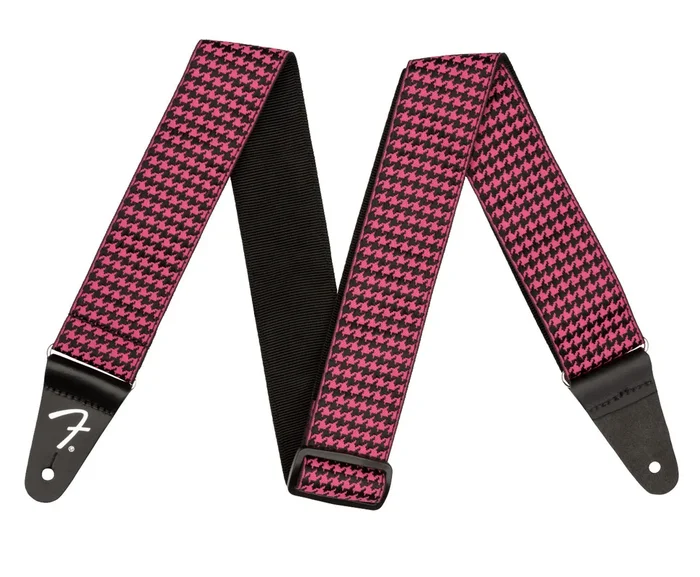 Fender Houndstooth Jacquard Strap (Pink)