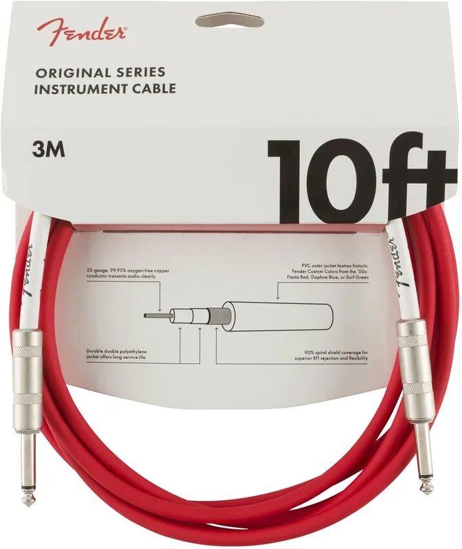 Fender Original Series 10ft Instrument Cable – Red