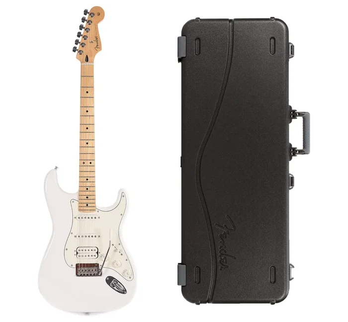 Fender Player Stratocaster HSS Polar White Bundle w/Fender Molded Hardshell Case