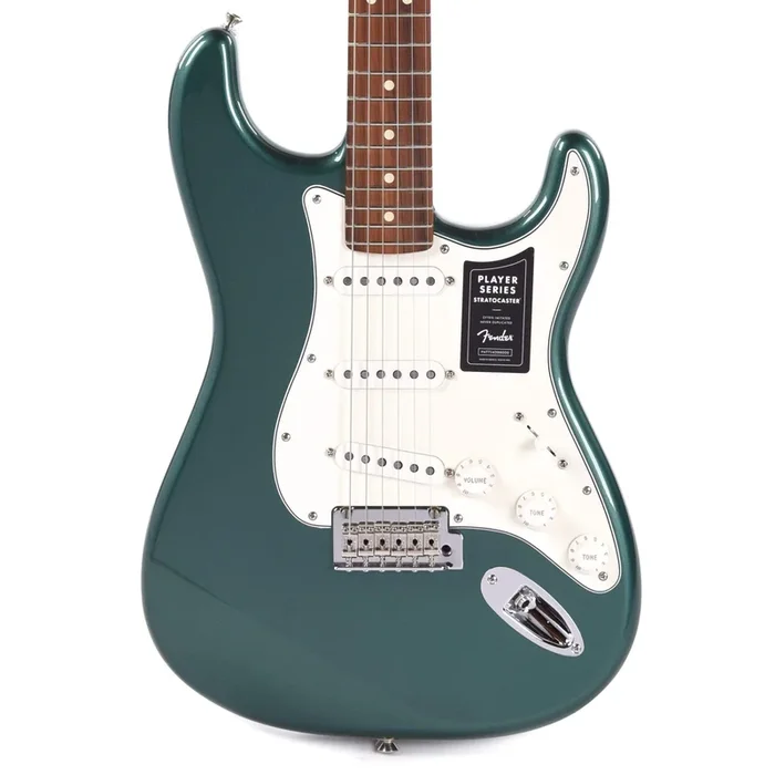 Fender Player Stratocaster Sherwood Green Metallic w/3-Ply Parchment Pickguard