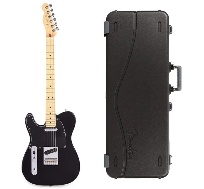 Fender Player Telecaster LEFTY Black Bundle w/Fender Molded Hardshell Case