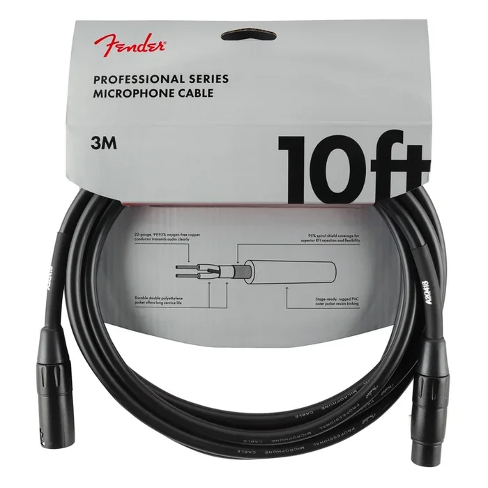 Fender Professional Series Microphone Cable – 10′