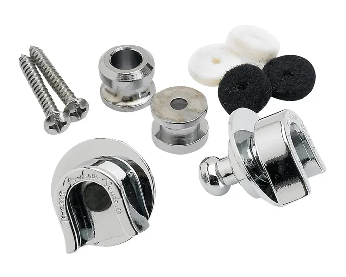 Fender Security Strap Locks & Buttons – Chrome