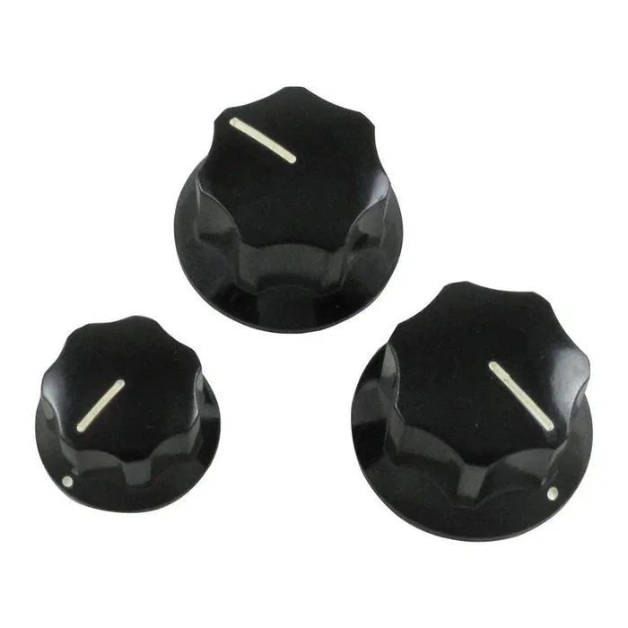 Fender Skirted Jazz Bass Knobs Black