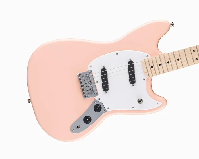 Fender Squier FSR Sonic Mustang Maple Fingerboard – Shell Pink