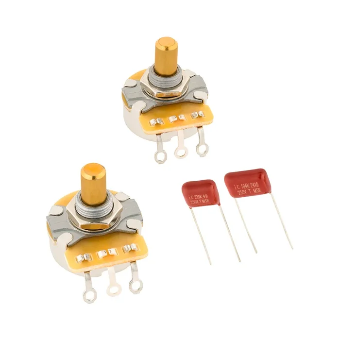 Fender Telecaster Solid Shaft Potentiometer and Capacitor Kit – 2-Pack