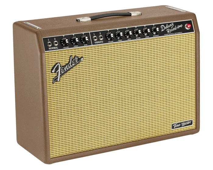 Fender Tone Master Deluxe Reverb w/Celestion Neo Speaker – Brown Nubtex/Wheat