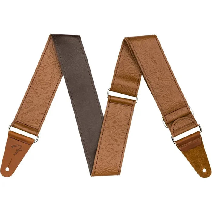 Fender Tooled Leather Guitar Strap Brown